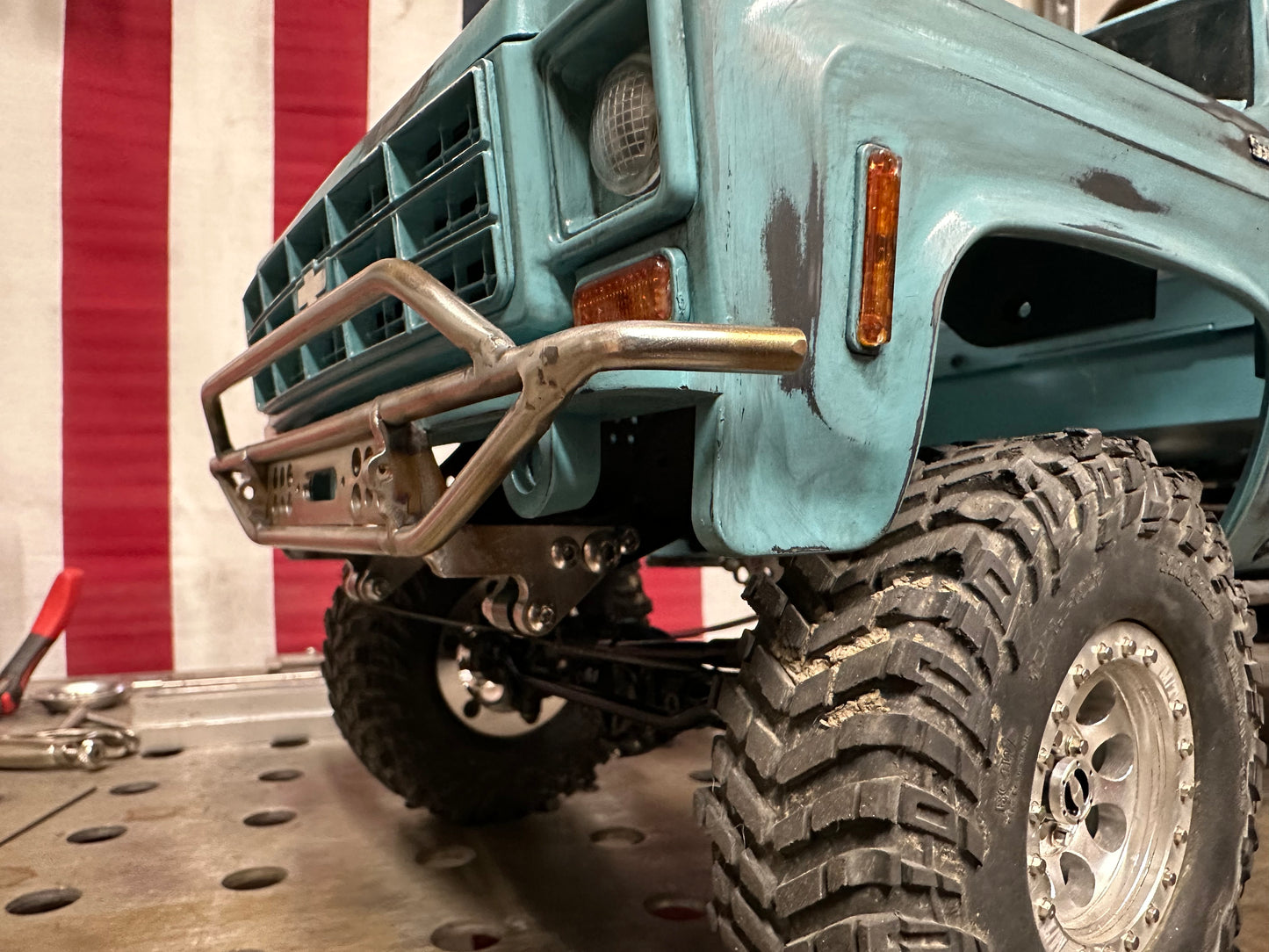 TF2 Chevy K5/K10 Front Tube Bumper w/ Integrated Leaf Mounts