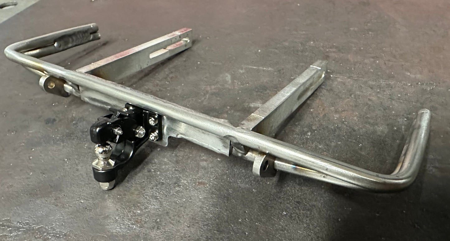 Welded Hitch Plate Add-On for Offset Double Bar Rear Bumpers